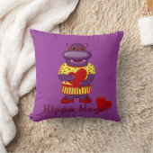 Henrietta Hippo Hugs Jeter Oreiller Violet (Couverture)