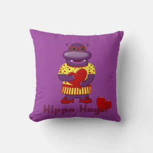 Henrietta Hippo Hugs Sierkussen-Paars Kussen