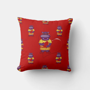 Henrietta Hippo Sierkussen-Red Kussen