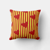 Henrietta Hippo Sierkussen-Rood-Gele Stripes Kussen (Achterkant)