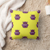 Henrietta Hippo Tête Jaune Oreiller Jaune (Couverture)
