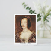 Henriette, koningin van Engeland, door Sir Peter L Briefkaart (Staand voorkant)