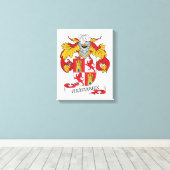 Henriquez Family Crest Canvas Afdruk (Insitu (Houten vloer))