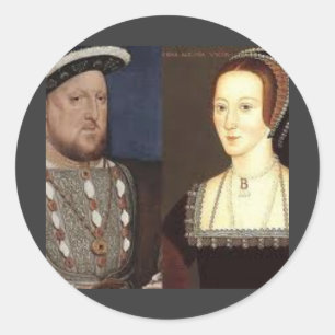 Henry 8th en Anne Boleyn Ronde Sticker