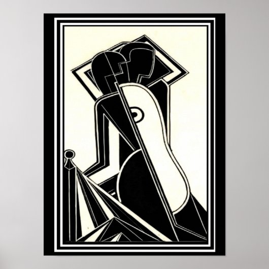 Henry Butler "Vrouw Figures" Deco Print 1928 (Voorkant)