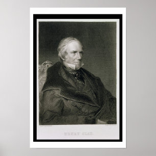 Henry Clay, gegraveerd door Alfred Sealey (d.1862) Poster