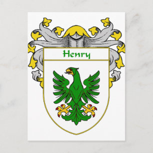 Henry Coat of Arms (Mantled) Briefkaart