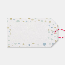 Henry Confetti Waterverf Stippen Gift Label Cadeaulabel