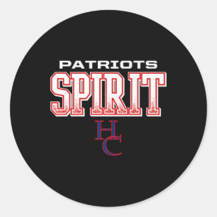 Henry County Patriots Logo Spirit Hs Ronde Sticker