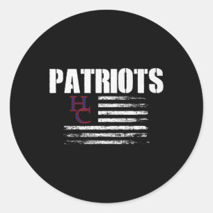 Henry County Patriots Logo Verenigde Staten Vlag P Ronde Sticker