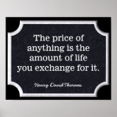 Henry David Thoreau citaat - kunstdruk Poster (Voorkant)