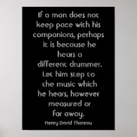 Henry David Thoreau citaat - kunstprint