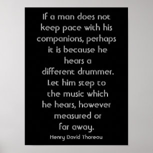 Henry David Thoreau citaat - kunstprint Poster