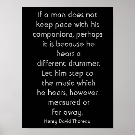 Henry David Thoreau citaat - kunstprint Poster (Voorkant)