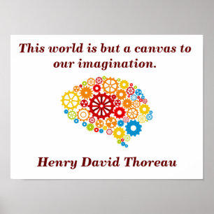 Henry David Thoreau citaat - poster