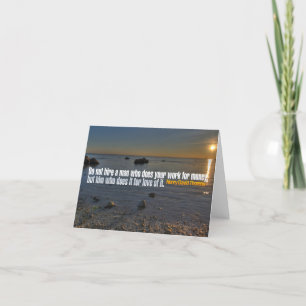 Henry David Thoreau Inspirerend citaat "Werk" Bedankkaart