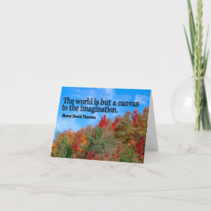 Henry David Thoreau Inspirerend Quote "Canvas" Bedankkaart