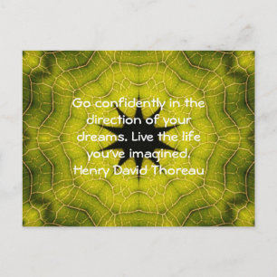Henry David Thoreau Motivatie Dream Quotation Briefkaart