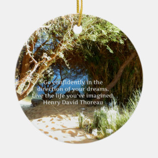 Henry David Thoreau Motivatie Dream Quotation Keramisch Ornament