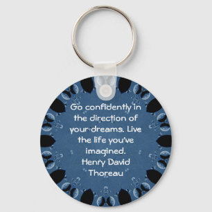 Henry David Thoreau Motivatie Dream Quotation Sleutelhanger