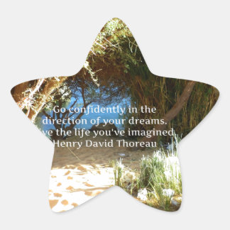 Henry David Thoreau Motivatie Dream Quotation Ster Sticker