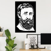 Henry David Thoreau portret Poster (Thuiskantoor)
