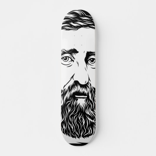 Henry David Thoreau portret Skateboard (Voorkant)