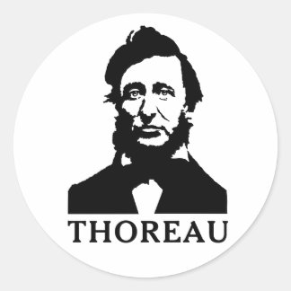 Henry David Thoreau Ronde Sticker