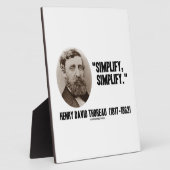 Henry David Thoreau vereenvoudigt Citaat Fotoplaat (Zijkant)