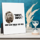 Henry David Thoreau vereenvoudigt Citaat Fotoplaat (Zijkant)