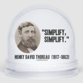 Henry David Thoreau vereenvoudigt Citaat Sneeuwbol (Voorkant)