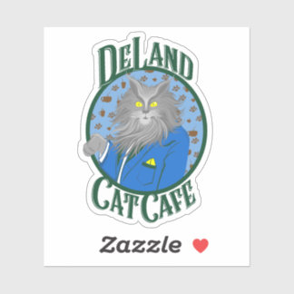 Henry DeCat sticker in het blauw