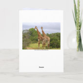 Henry "deviennent comme fous" carte de girafes de (Dos)