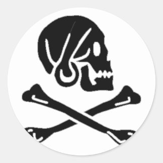 Henry Elke authentieke piratenvlag Ronde Sticker