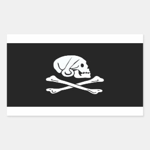 Henry Elke vlag Pirate Flag Rechthoekige Sticker