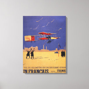 Henry Farman Flies op Issy-les-Moulineaux Canvas Afdruk