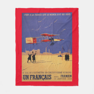 Henry Farman Flies op Issy-les-Moulineaux Fleece Deken