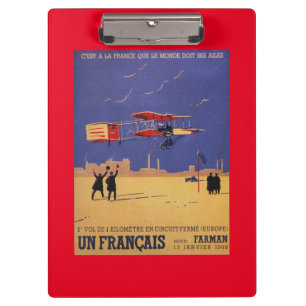 Henry Farman Flies op Issy-les-Moulineaux Klembord