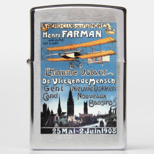 Henry Farman vliegt met het Poster van de Flying M