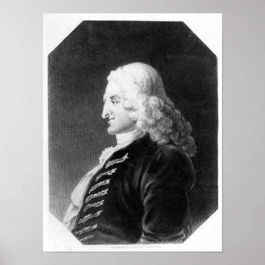 Henry Fielding gegraveerd door Samuel Freeman Poster (Voorkant)