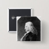 Henry Fielding gegraveerd door Samuel Freeman Vierkante Button 5,1 Cm (Voorkant /achterkant)