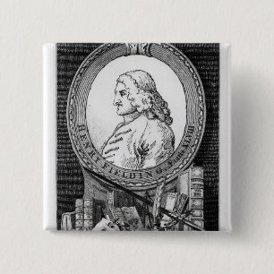 Henry Fielding in de achtenveertigste eeuw Vierkante Button 5,1 Cm
