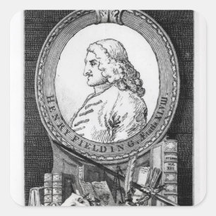 Henry Fielding in de achtenveertigste eeuw Vierkante Sticker