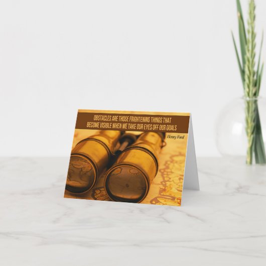 Henry Ford Inspirerend citaat "obstakels" Bedankkaart (Voorkant)