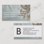 henry ford Succesquote Visitekaartje (Voorkant / Achterkant)