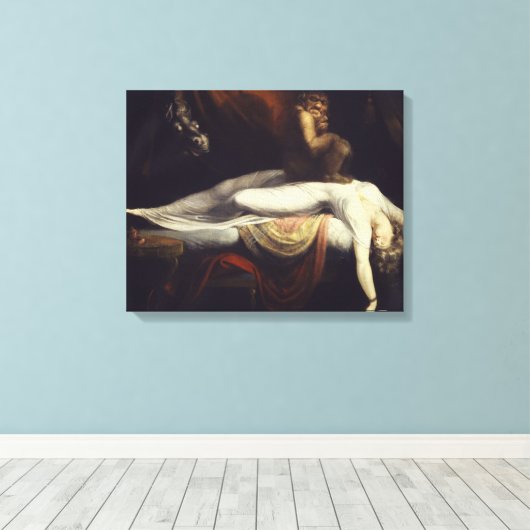 Henry Fuseli - The Nightmare Canvas Afdruk (Insitu (Houten vloer))