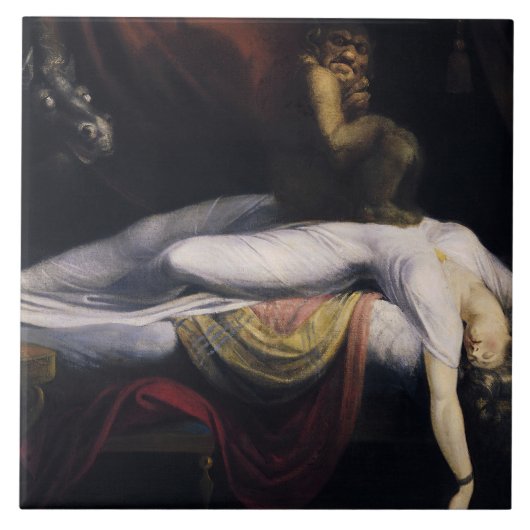 Henry Fuseli - The Nightmare Tegeltje (Voorkant)