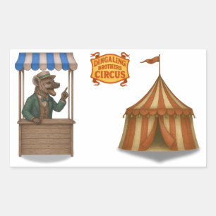 Henry hyena verkoper rechthoekige sticker