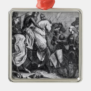 Henry III bij de strijd om Lewes, 14 mei 1264 Metalen Ornament