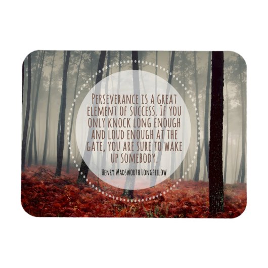 Henry Longfellow Inspirerend citaat volharding Magneet (Horizontaal)